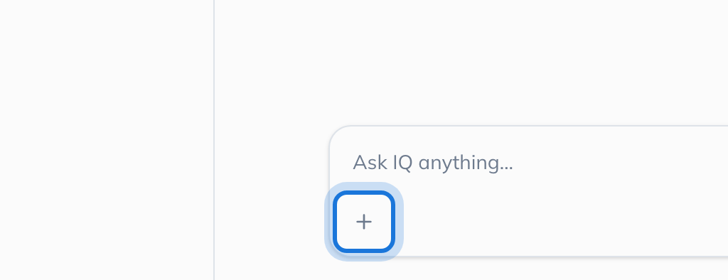 The + button at the bottom left of the question box.