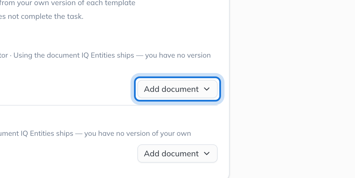 The Add document button beside one document, highlighted.