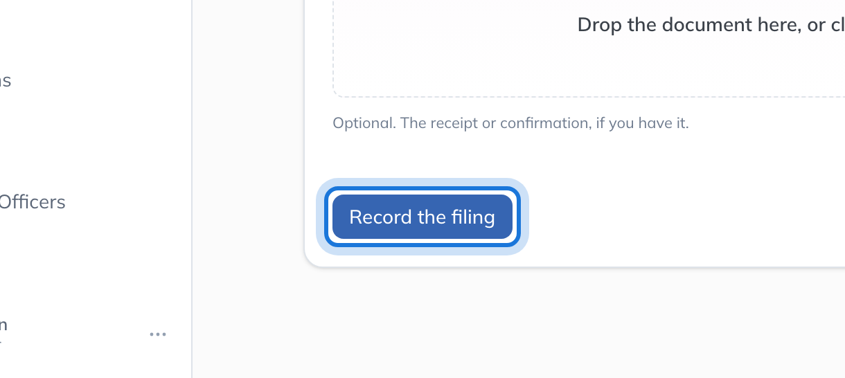 Record the filing at the foot of the Do the work card, highlighted.